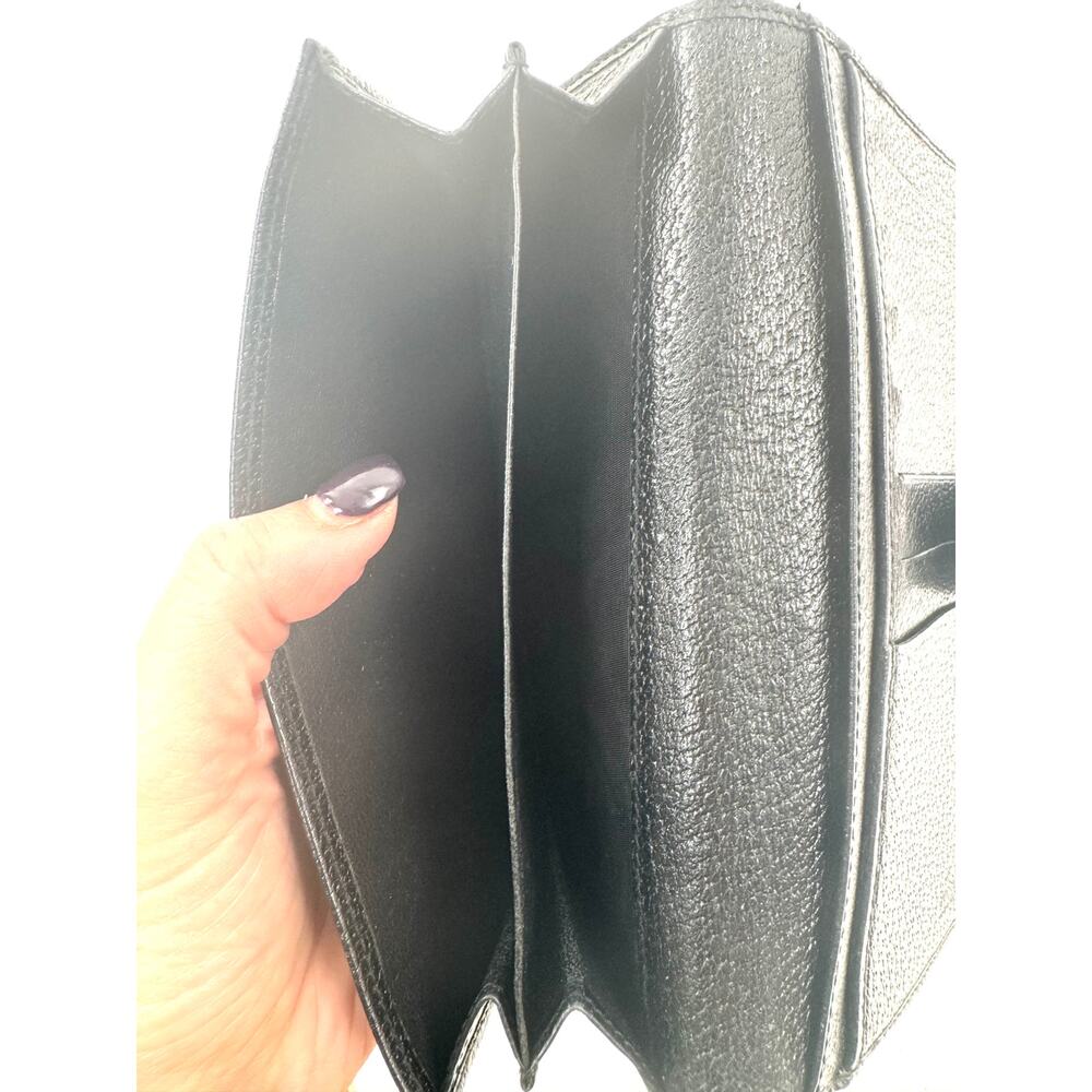 Gucci Black Nylon Canvas Tom Ford Era Monogram Continental Long Wallet - Picture 6 of 8